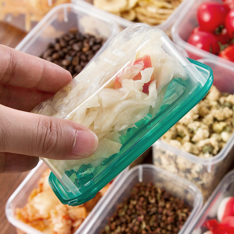 Plastic refrigerator crisper sealed box set of 17