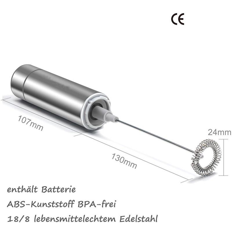 Electric Stainless Steel Handheld Milk Frother Foamer Mixer Coffee Latte Stirrer Egg Beater