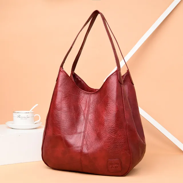 Vintage soft leather shoulder bag Red - Shop at LoveMi
