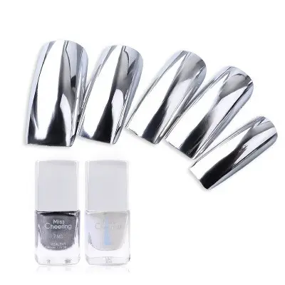 Metallic Painted Nail Art