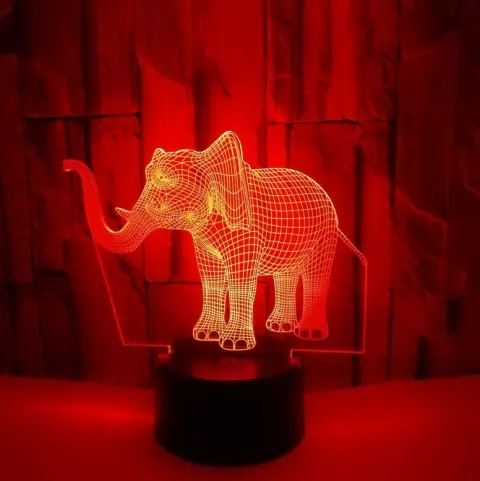 New Elephant 3D Light Colorful Touch 3D LED Visual