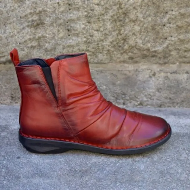 Short Boots Women's Cross Border Women's Shoes Nude Short Boots Red - Shop at LoveMi