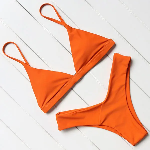 Sexy Bikini Swimsuit Swimwear Women Biquini Push Up Red Red - Shop at LoveMi