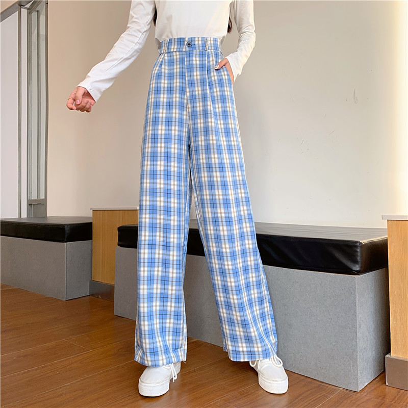 Drape pants loose and slim straight-leg pants