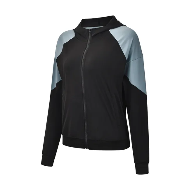 Zipper Cardigan Long Sleeve Jacket Large Size Blue - Shop at LoveMi