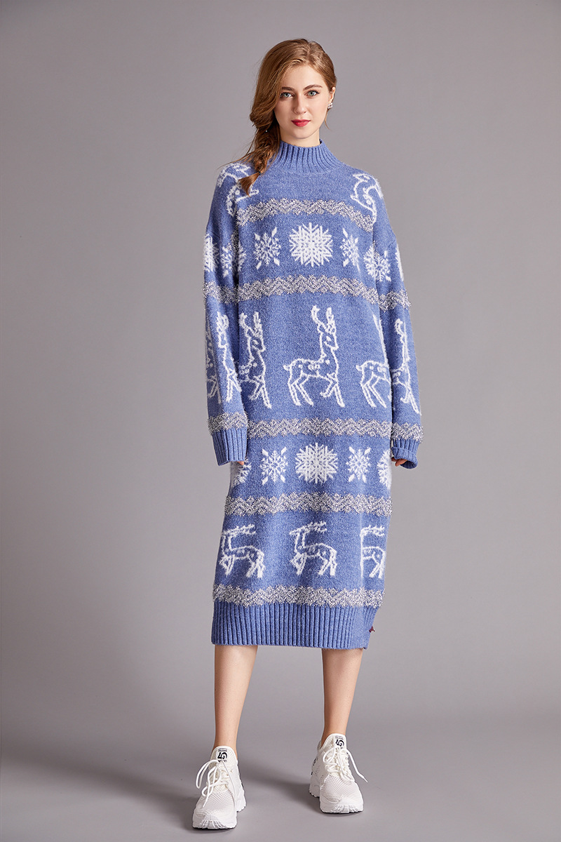 فستان كاجوال طويل محبوك للنساء