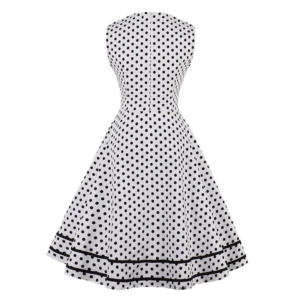 Square collar polka dot retro dress