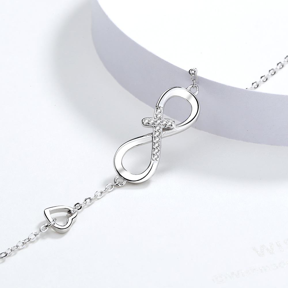 Fashion s925 sterling silver figure 8 bracelet