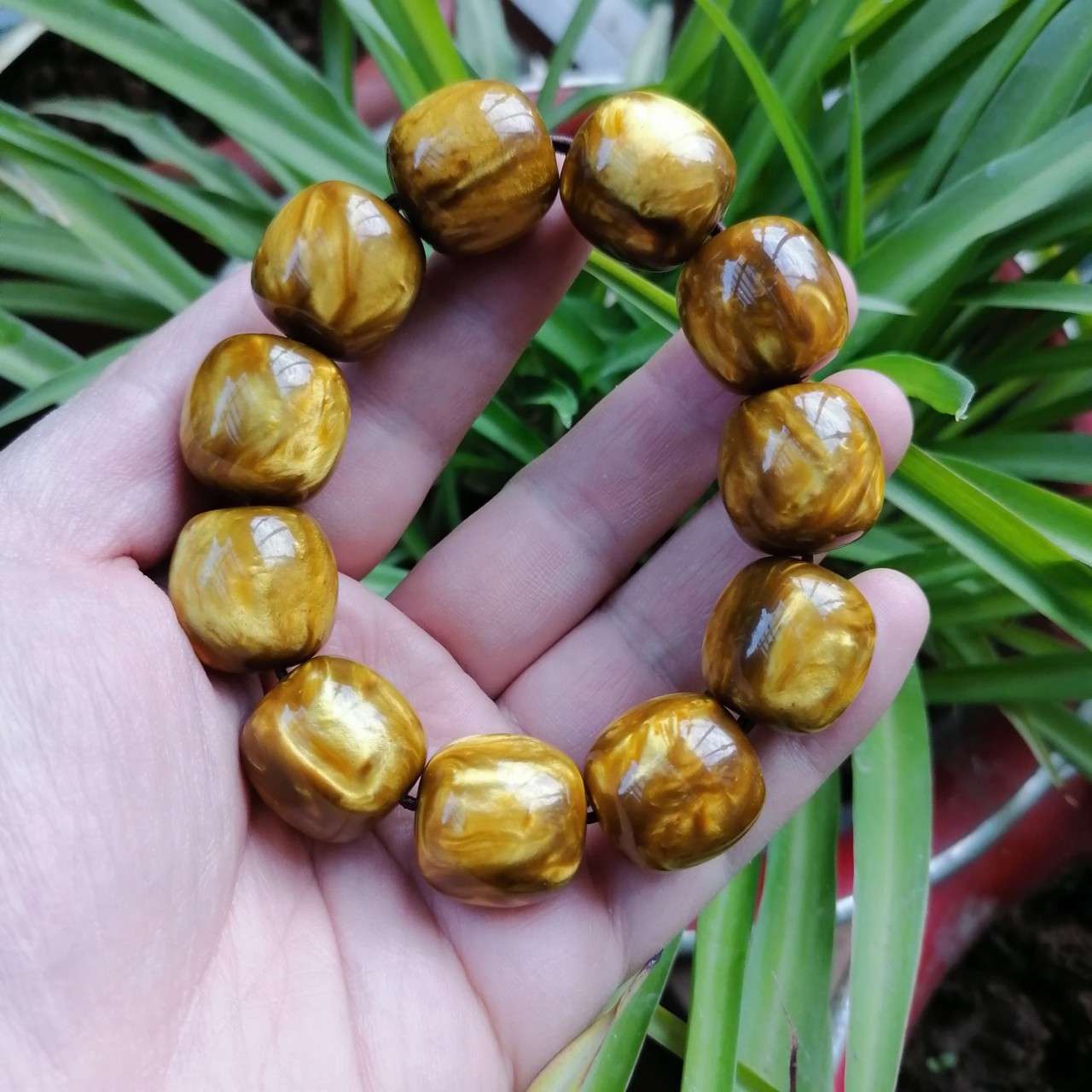 Black Coral Wenwan Men's Drum Bead Bracelet