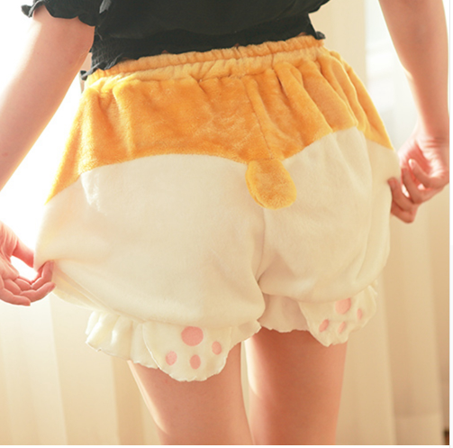 Japanese anime surrounding pumpkin pants Keji ass underwear two soft sister leggings shorts super cute Orange - Shop at LoveMi
