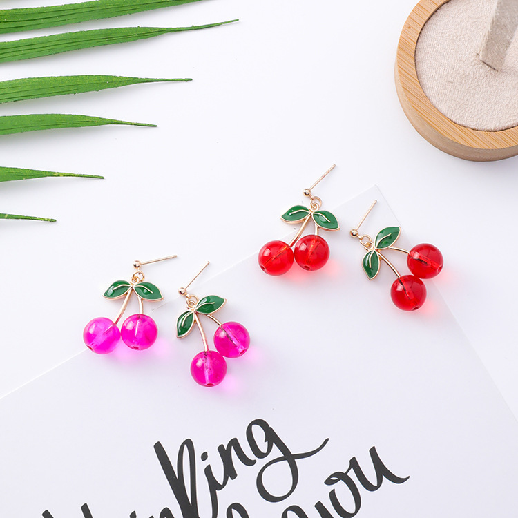 Little Cherry Exaggerated Earrings