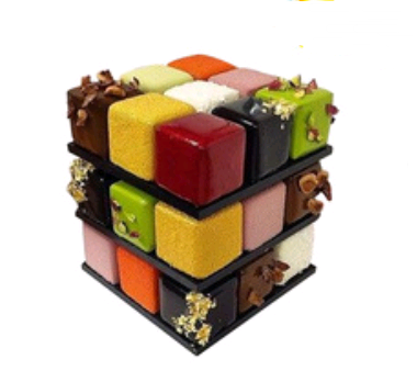 Rotating Nine Palaces Mousse Circle Cube New Rubik's Cube Mold Set French Dessert DIY Baking Utensils