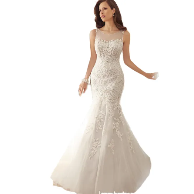 Fishtail Slim Wrapped Sexy Wedding Dress White - Shop at LoveMi
