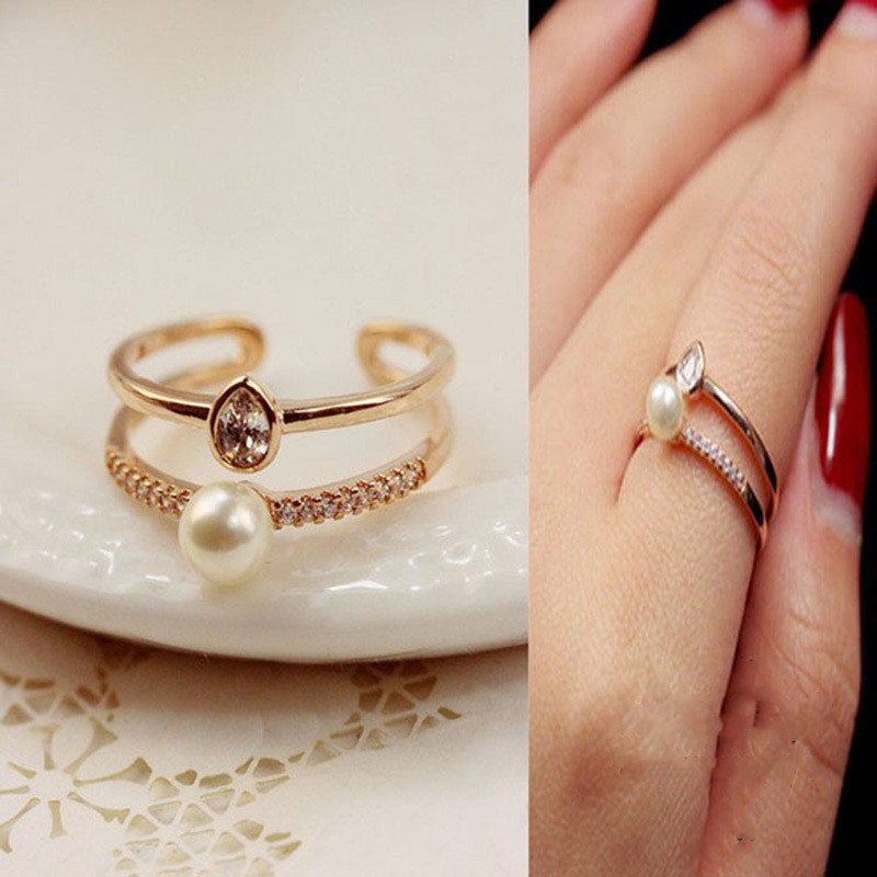 Zircon Micro Inlaid Ring Women