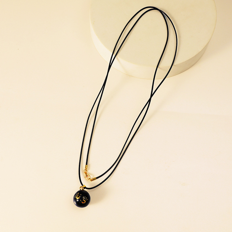Sound ball necklace sweater chain