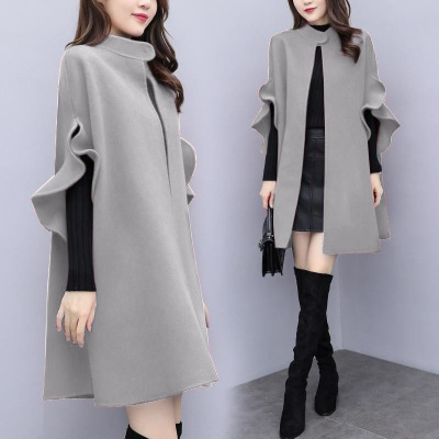 Mid length woolen coat Grey - Shop at LoveMi