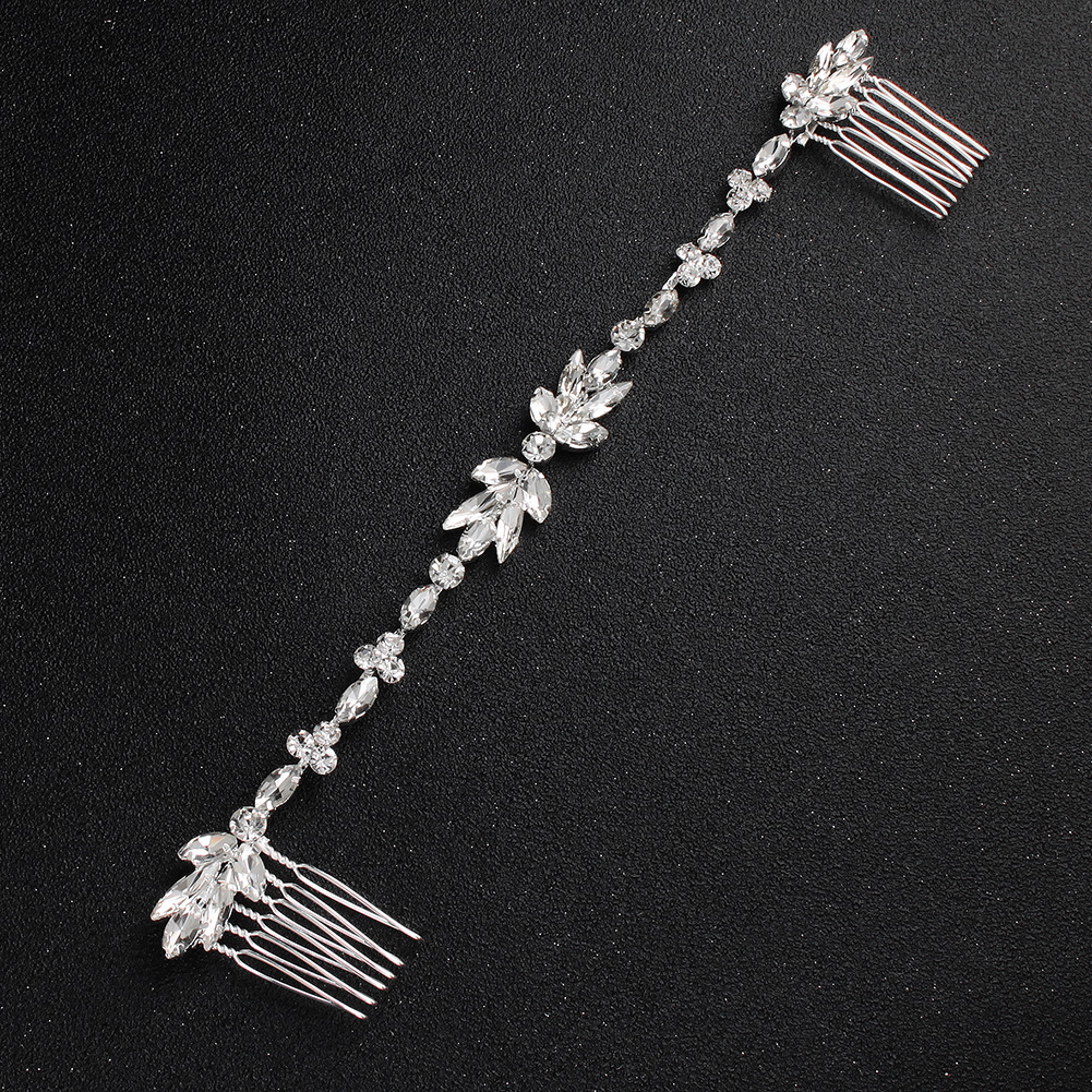 Crystal soft chain hair comb Silver - Shop at LoveMi