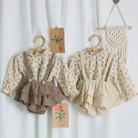 Baby Girl Clothes Spring Summer Linen Cotton Girls Floral