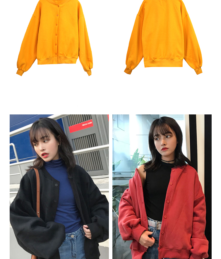 Harajuku bf wind sweater female new student Korean version of the wild loose lantern sleeve cardigan shirt jacket autumn