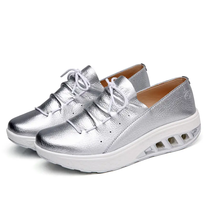 Leather Breathable Fashion Women's Rocking Shoes Casual