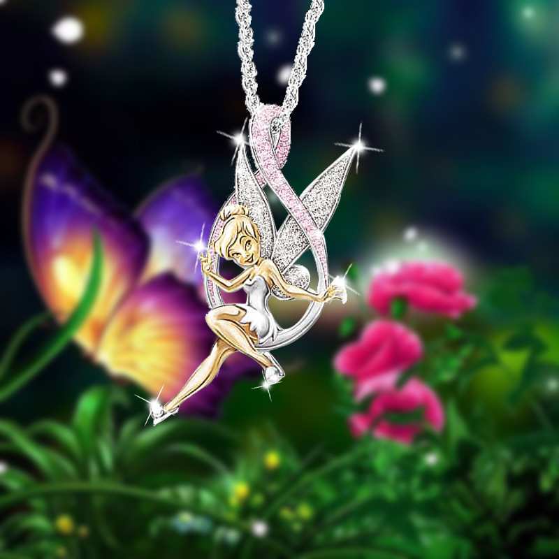 Fashion Two-color Electroplating Alloy Pendant Clavicle