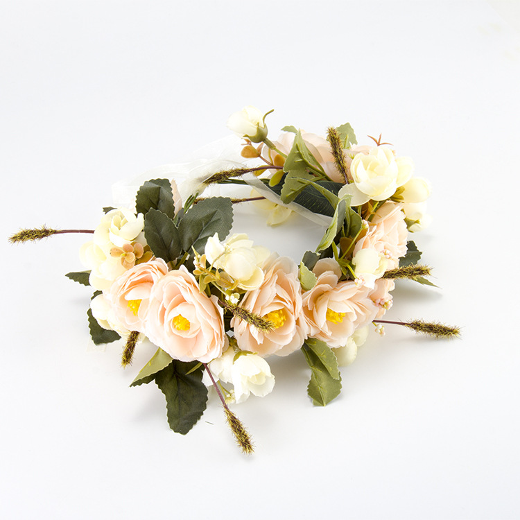 Wreath hair accessories Beige Orange - Shop at LoveMi
