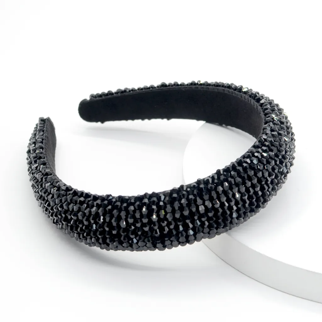 European and American Elegant Wide-brim Fashion Headband - Black