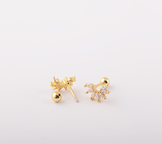 Simple Thread Stud Earrings