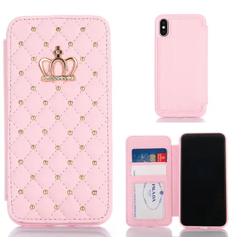 Crown Card Leather Case for Samsung Phone