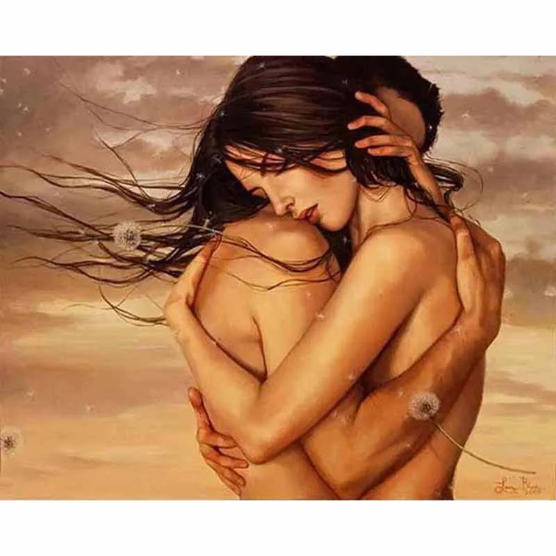 Digital Oil Painting Diy Frameless Beautiful Characters - 40X50Cm