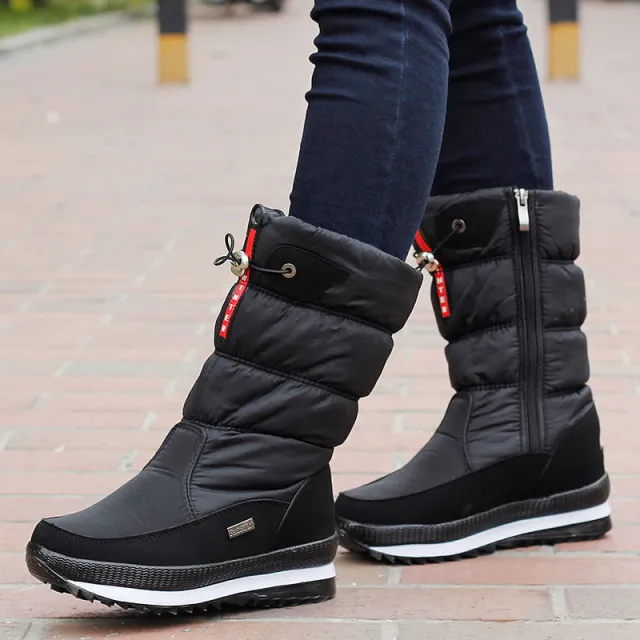 New winter antiskid warm and thickened snow boots Black - Shop at LoveMi