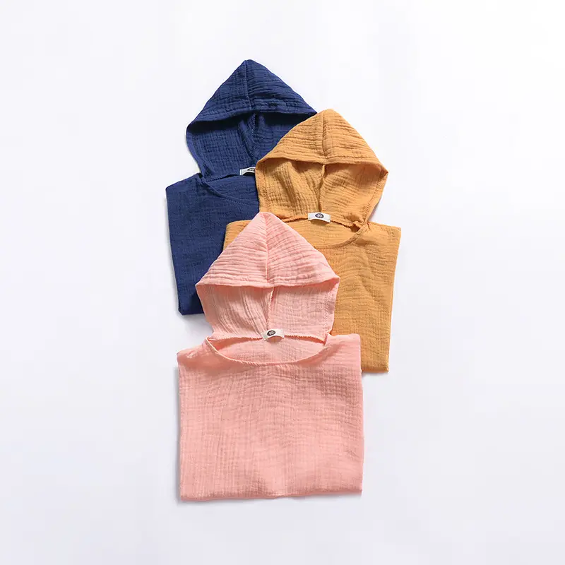 Men and Women Baby Solid Color Hooded