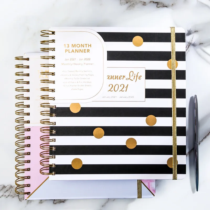 Punch in student notebook - White