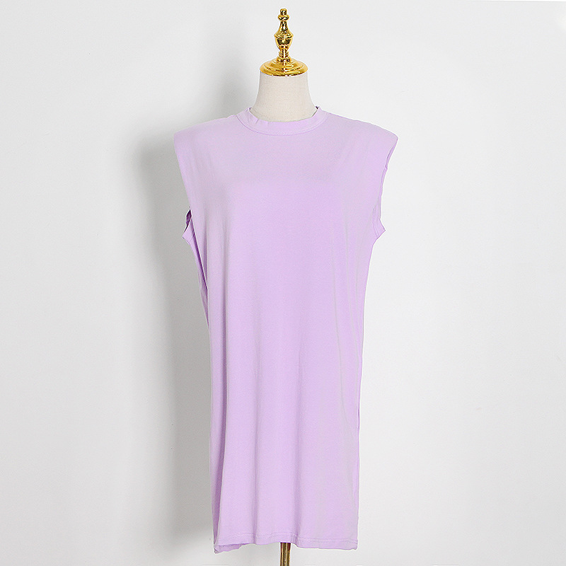 Cotton Round-Neck Short Dress, picture 5 of 9