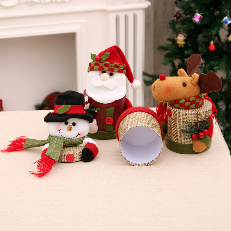 Christmas supplies linen gift jar ornament gift box