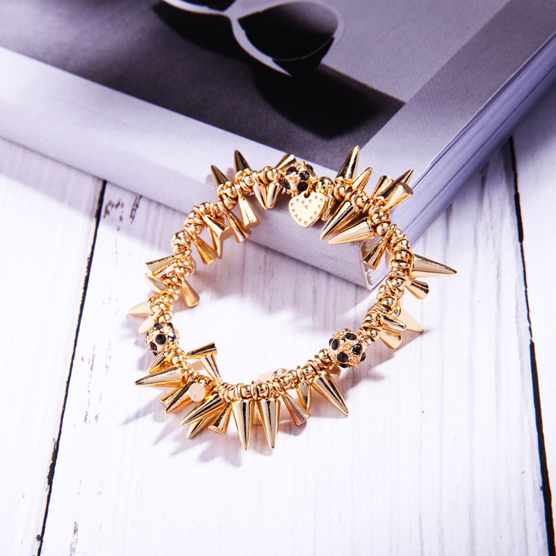 Personalized punk stud bracelet