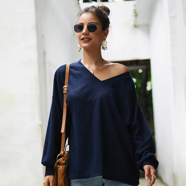 European and American fashion women's long sleeved sweater Dark Green - Shop at LoveMi