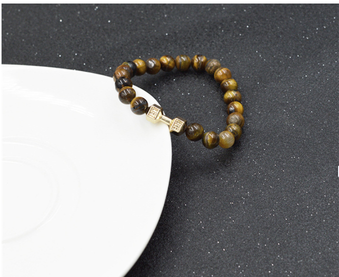 Tiger's Eye Dumbbell Bracelet