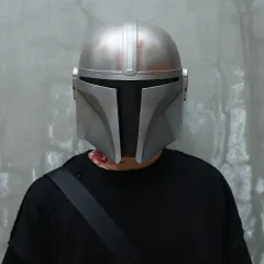 Star Wars Mandalorian Helmet - Silver - View 1