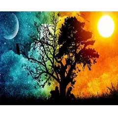 5D Diamond Painting - Tag-und Nacht - 40X50Cm - View 1