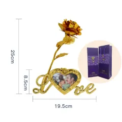 Wanfei Gold Foil Painted Gold 24K Rose Set for Home Decoration - 2 Style - View 1