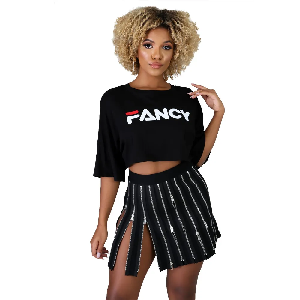 Zipper Design Short Skirt A-Line Pleated Skirt Women - Black