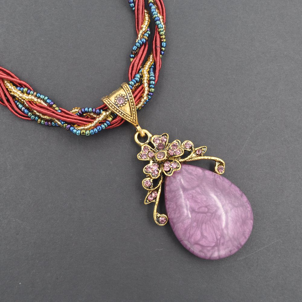 Vintage pendant bohemian necklace