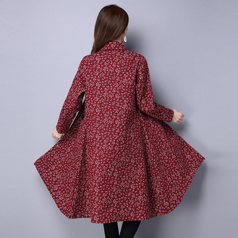 Plush Thin Long Sleeve Cotton Hemp Jacket For Women