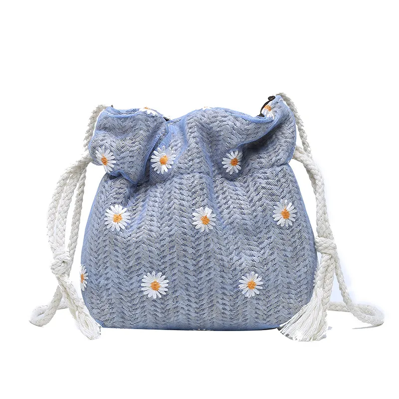 Korean Style Fashion Bucket Bag Shoulder - Blue