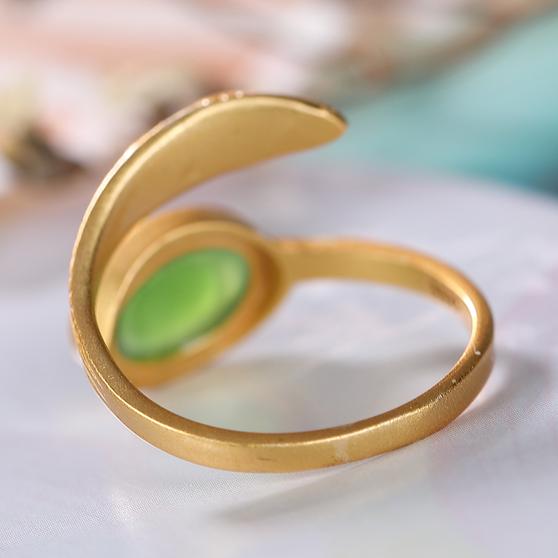 Original S925 Silver Gold-Plated High-Grade Jasper Mouth