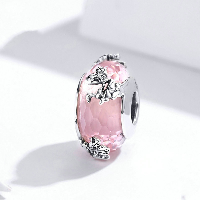 Butterfly Pink Colored Glaze DIY Bracelet Accessories