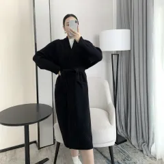 Sweater cardigan jacket - Black - View 1