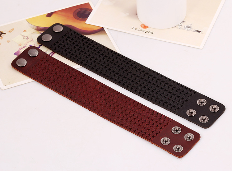 Punk vintage leather bracelet