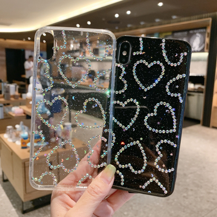 Funda celular lujo amor diamante strass